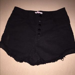 Black high waist shorts
